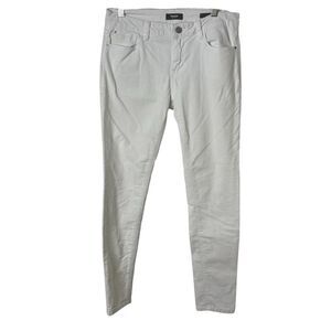 Kensie Corduroy Eggshell White High Rise Knockout Skinny Jeans Size 30